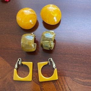 Vintage collection Art Deco earrings, clip style